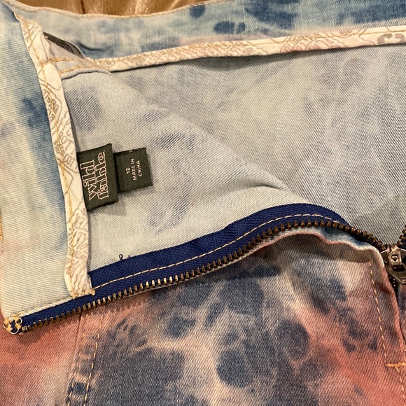 Wild Fable Blue and Pink Tie Dye Denim Miniskirt. Size 12. NWOT🎉🎉🎉 - Picture 3 of 5